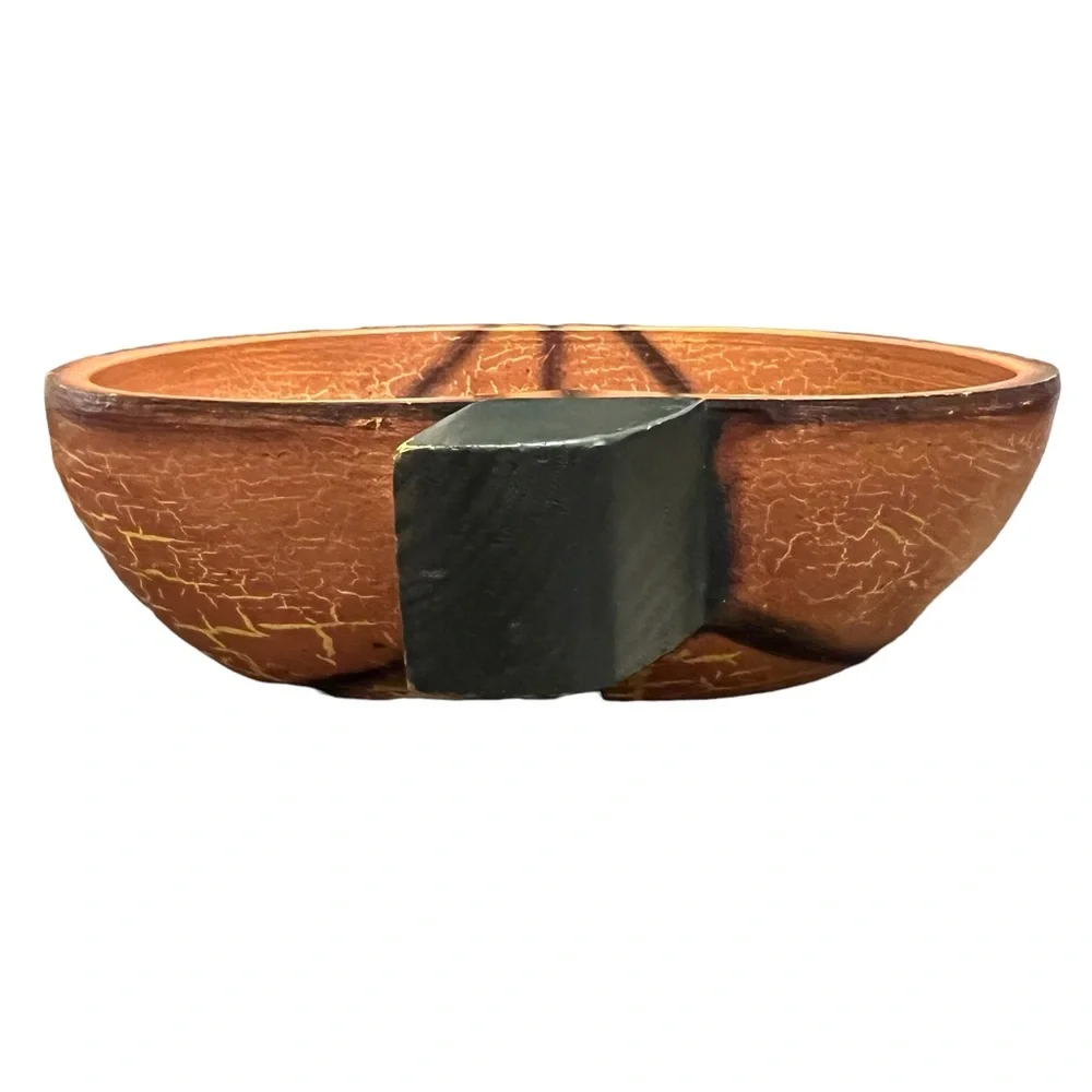 Wooden Pumpkin Bowl - Candy Dish